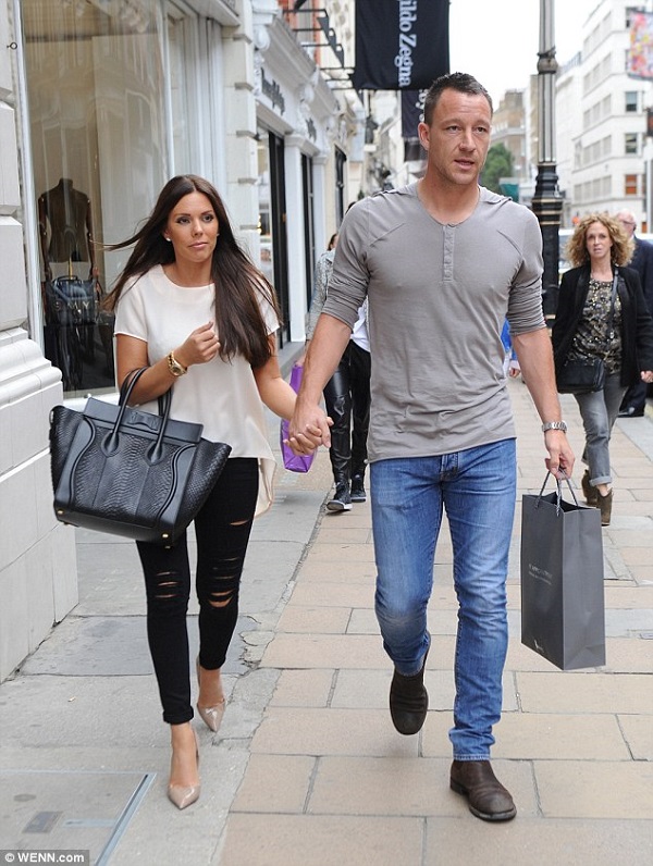 John Terry and Toni Poole looked stylish as they went shopping in Bond Street on Wednesday