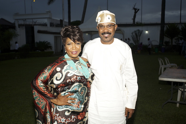 Kenny Saint Brown with Senator Olorunibe Mamora