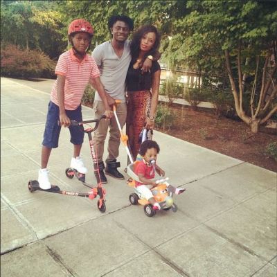 Obafemi Martins with his family