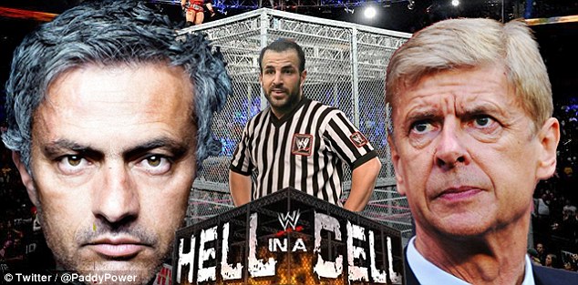 Paddy Power introduced Cesc Fabregas to proceedings, as the referee in a 'Hell in a Cell' WWE match