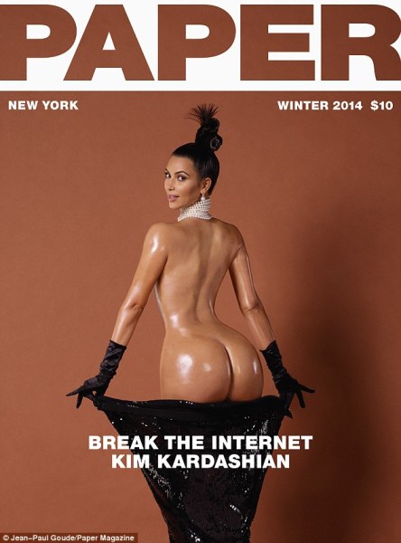 Kim on Paper magazine's winter issue