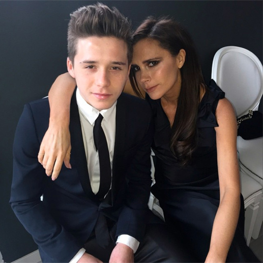 Brooklyn Beckham and mother