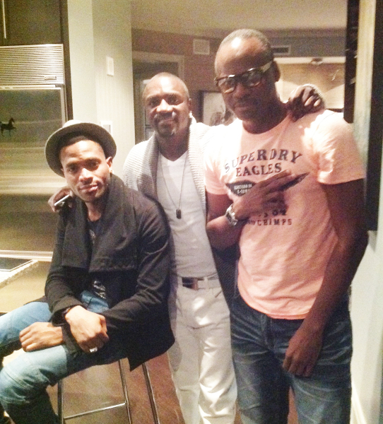 D'banj, Akon & Ayo Shonaiya on a videoshoot in Atlanta