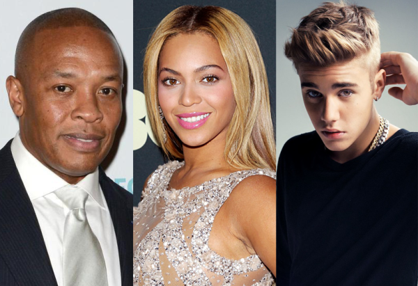 Dr. Dre, Beyonce, Justin Bieber