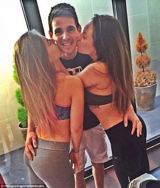 Life is great at the top of the Premier League for Oscar as he poses with his sister and girlfriend