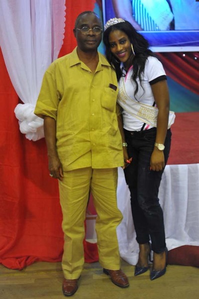Miss Insurance and her father, Mr Ogunshola