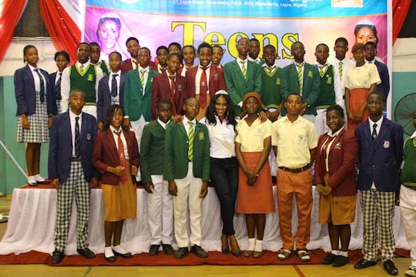 Miss insurance and students of New Hall International, Ansarudeen College, Ojota Grammar School and Albesta Academy