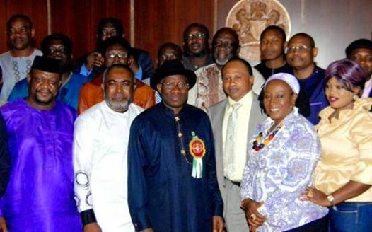 Nollywood Acts with president Goodluck Jonathan 04
