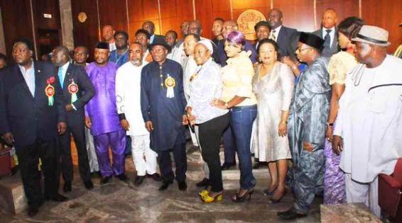 Nollywood Acts with president Goodluck Jonathan