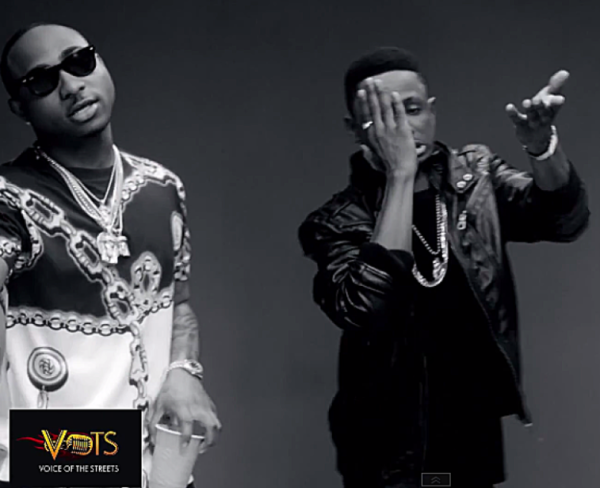 (Davido and Lil Kesh on set of 'Shoki' remix) Photo: VOTS