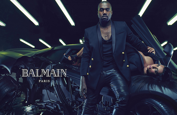 kim and kanye west balmain pics