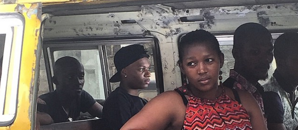 Wizkid on set of his new video 'Ojuelegba'.
