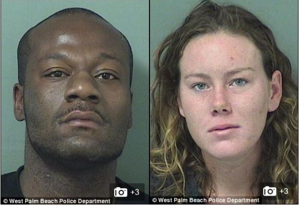 American couple having sex in public