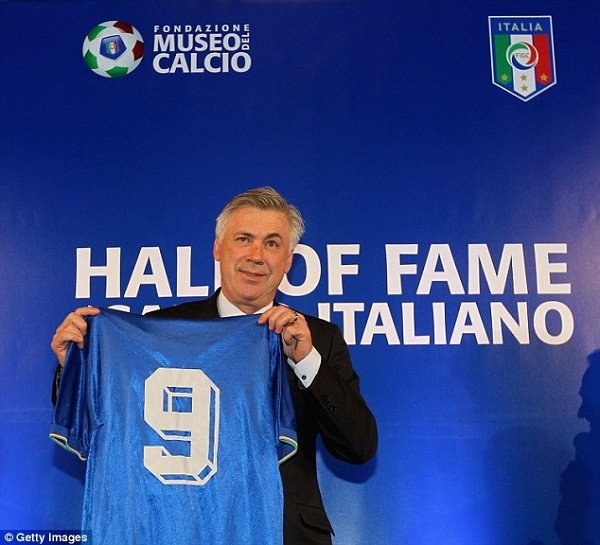 Ancelotti was inducted into the Italian Football Hall of Fame on Monday after a remarkable career to date. Photo: Getty Images