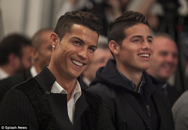 Cristiano Ronaldo and James Rodriguez attended the launch of Jorge Mendes' new book 'The Key to Mendes'