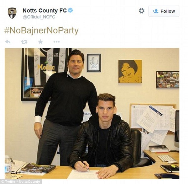 Former Ipswich Town striker Balint Bajner joined Notts County on a free transfer