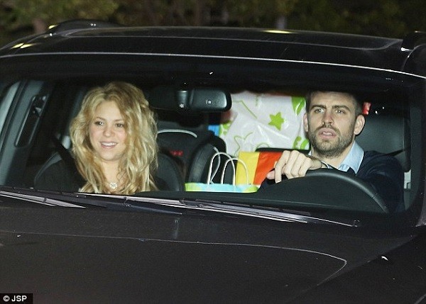 Gerard Pique (right) and Shakira hosted a party for their son's, Milan, second birthday party