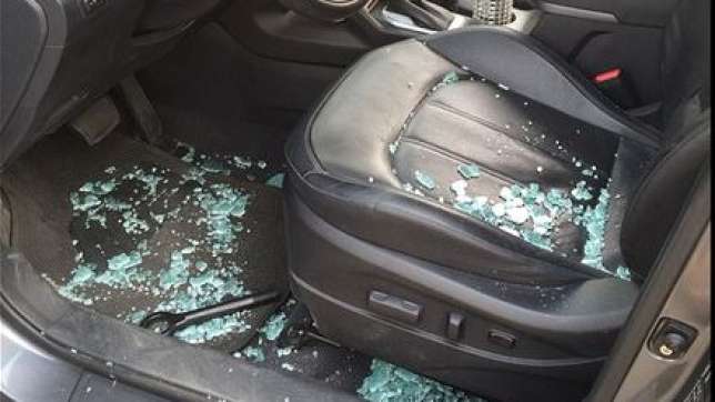 Kunbi Oyelese-s-damaged-car