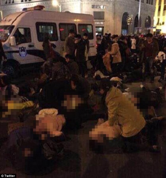 Officials say at least 35 people have been killed at the New Year event in the bund area in the city