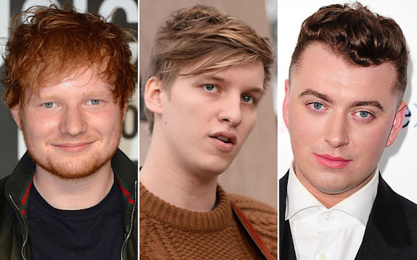 Sam Smith, Ed Sheeran and George Ezra