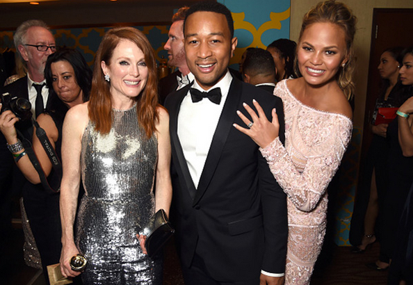 Julianne Moore, John Legend, and Chrissy Teigen