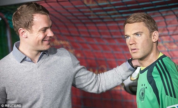 The Germany international goalkeeper was all smiles at the unveiling on Monday afternoon