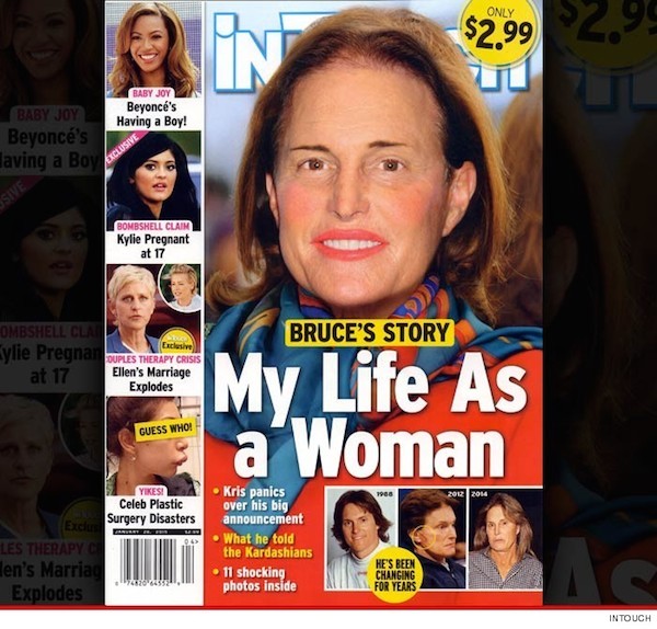 (Kris Jenner is telling close friends, she's outraged at ‘In Touch’ for photoshopping a pic of her ex-hubby Bruce Jenner on the cover with all the female fixin's. Photo:TMZ)