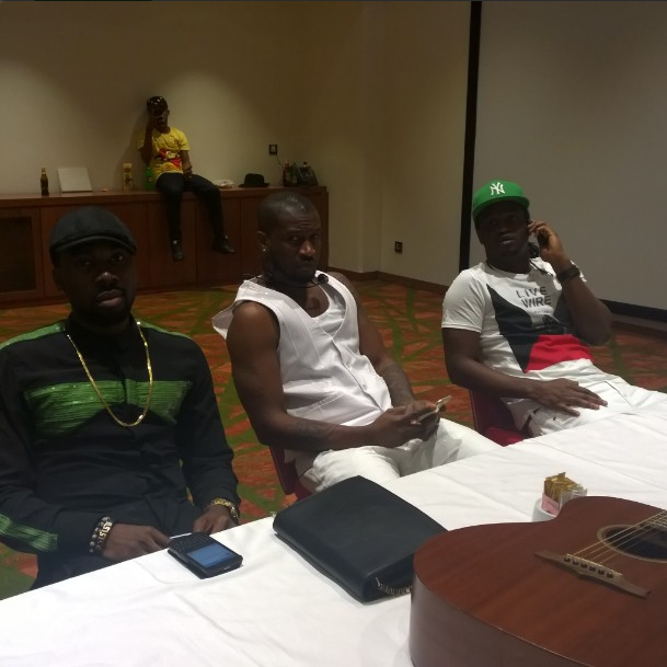 P Square backstage at the Glo CAF awards 2015
