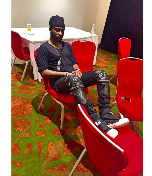 Fally Ipupa backstage at the Glo CAF awards 2015