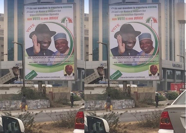 The poster is located at the Airport City Area Accra Ghana. Photo: Pulse Ghana