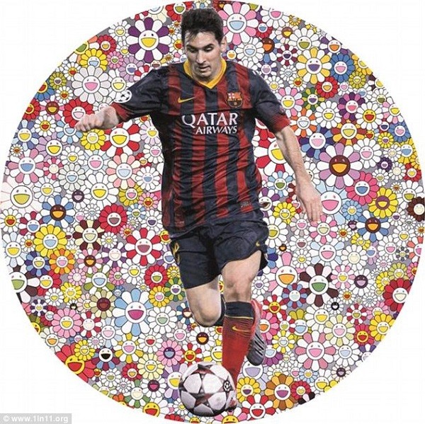 his artwork featuring Messi will go on auction at Sotheby's auction house in London