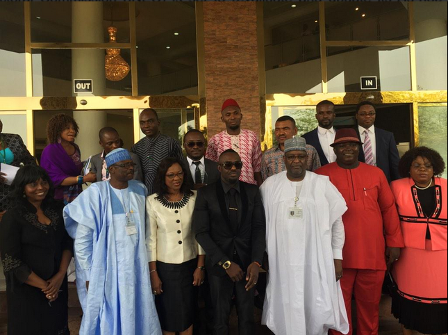 Jim Iyke and INEC National Commisioners