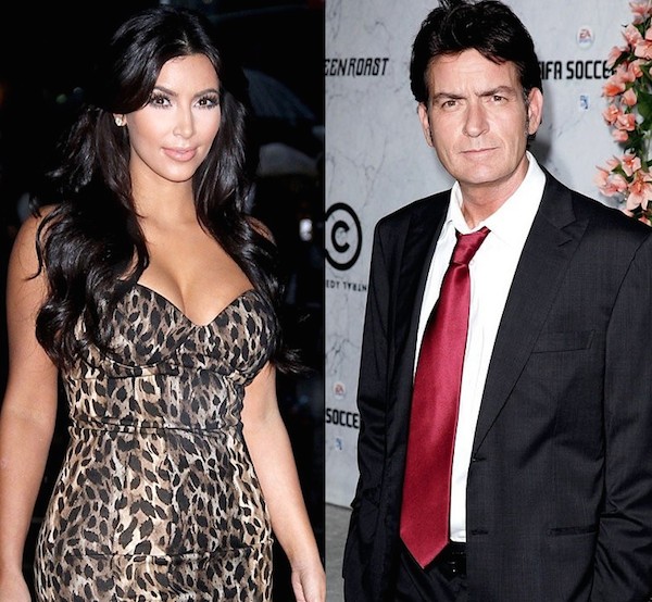 kim-kardashian and charlie-sheen