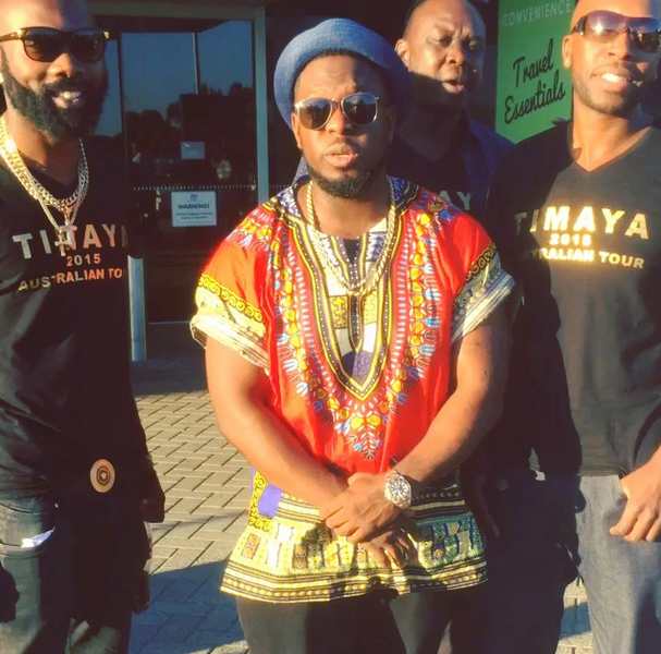 (Timaya arrives in Australia for tour. Photo: Instagram)