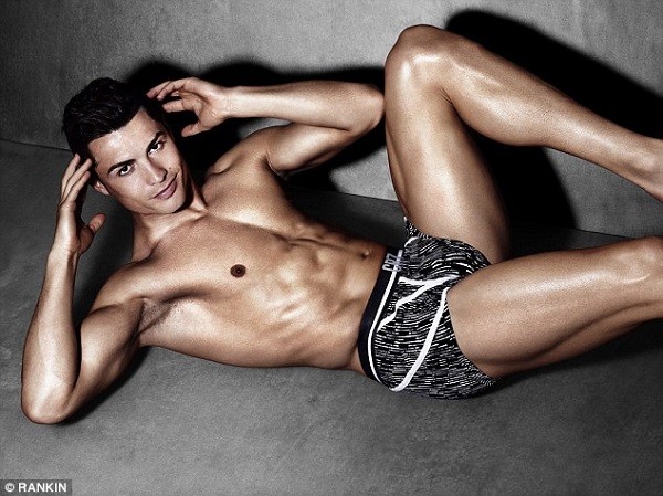 The hunky footballer acted as the model for the designs for his third collection in the range