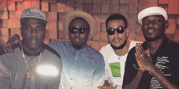 (Burna Boy, Ice Prince, AKA and 2Face. Photo: Instagram)
