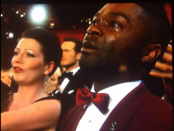 (Selma actor, David Oyelowo cried at the Oscars. Photo: Twitter)