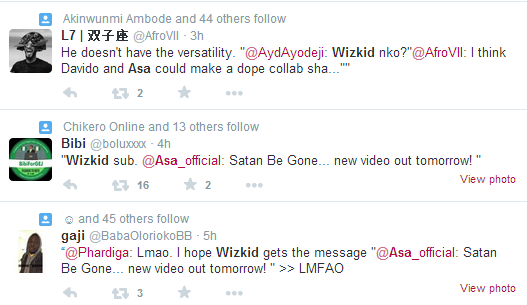 Wizkid's desire to work with Asa lands him in trouble