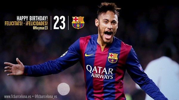 Neymar who just turned 23 today, is rated one of the best young stars in the World. Photo: Barcelona