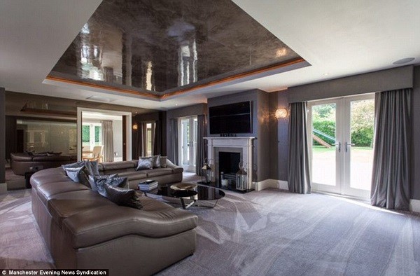 A photograph of Di Maria's lounge in his mansion which has now been put up for sale by its private owners