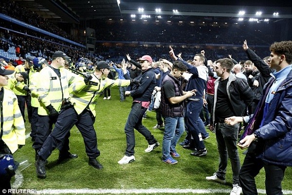 Aston Villa supporters stormed the pitch following the club's FA Cup victory over West Brom on Saturday