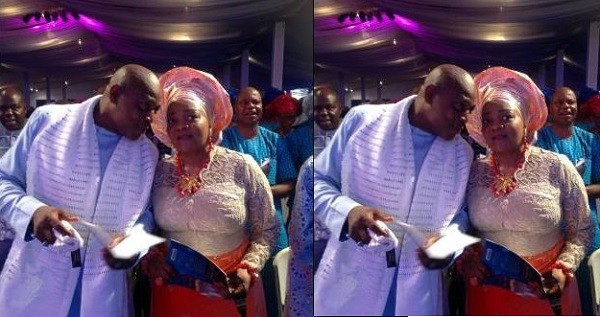 Coach Stephen Keshi and his Wife at the Wedding of their daughter Ifeyinwa now at Ekenwa, Benin