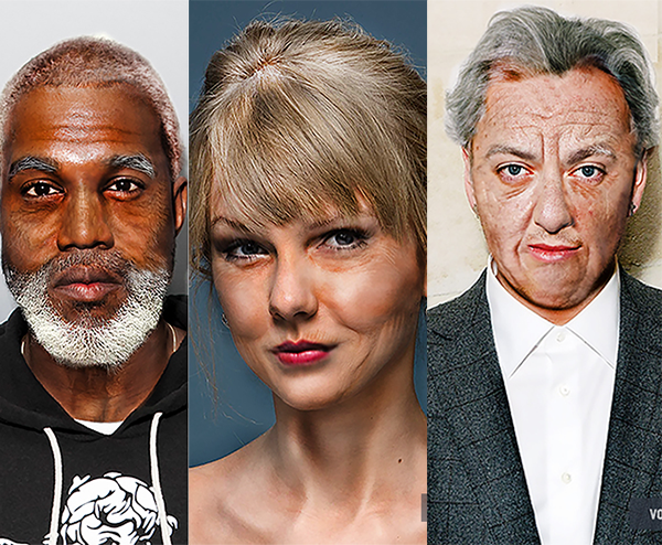 (From left: Kanye West, Taylor Swift and Sam Smith. Photo Voucher Codes Pro)