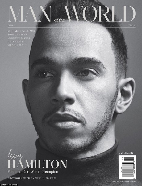 Lewis Hamilton features on the new issue of men's lifestyle magazine Man of the World, which will hit the shelves on March 24