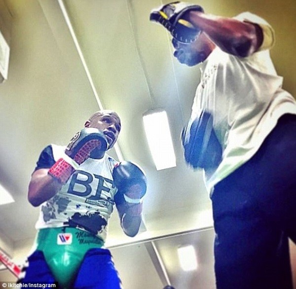 Mayweather, still undefeated at 37, is training in Las Vegas, where the fight will take place on May 2