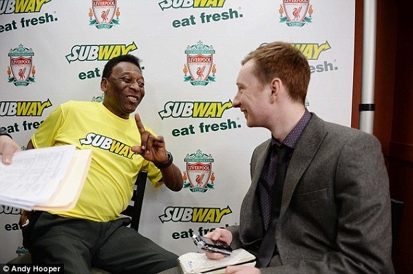 Pele makes his point as our man speaks to the greatest footballer of all time about a smorgasbord of subjects