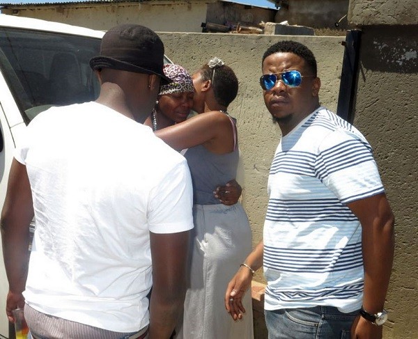 Rapper JR arrives at the home of Flabbaaaa