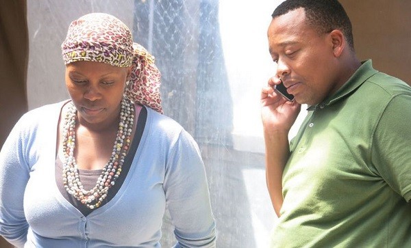 Rapper Lebo “Shugasmakx” Mothibe with a family member