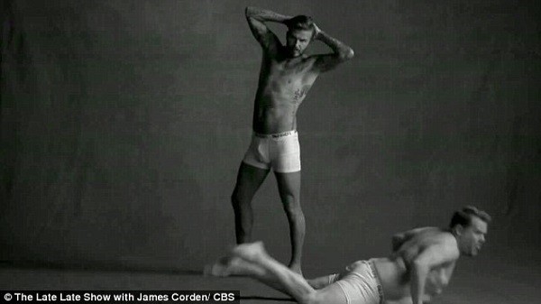 David Beckham has teamed up James Corden to produce hilarious advert for TV show, ‘The Late Late Show’. Photo: CBS