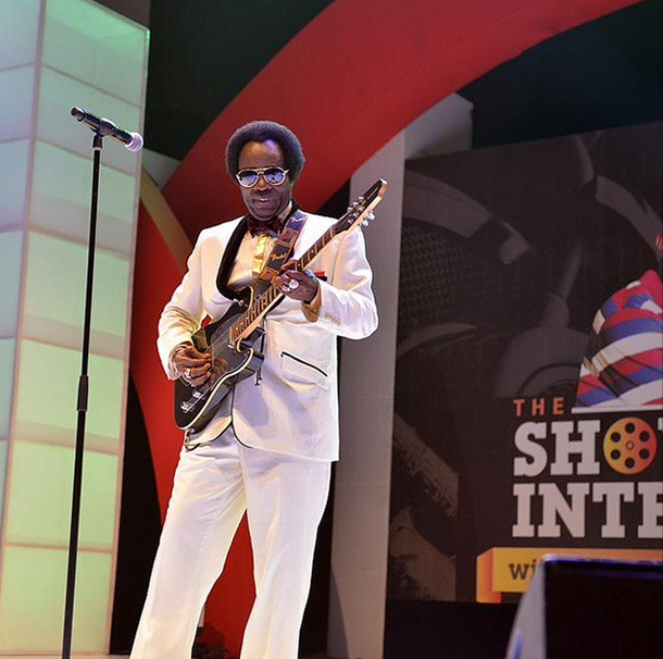 The Nigerian music industry has quite a number of veterans and one of them is guitar maestro, Sir Victor Uwaifo who was signed to 2face Idibia's music label in 2013. Credit: Filed